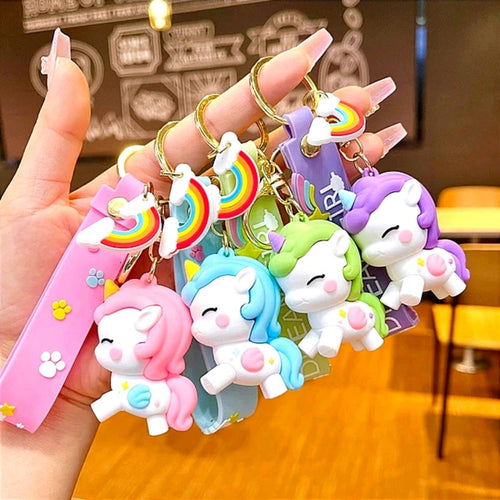 Unicorn Rubber Keychain